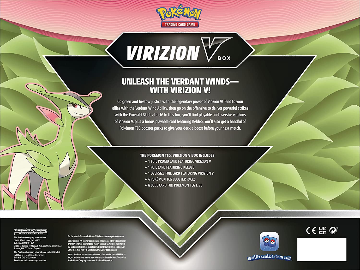 Pokemon Trading Card Game Virizion V Box