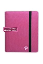 Poks Card - Poks Card Koleksiyon Kart Albümü Kumaş 360 Kart Pembe