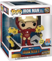 Funko - POP Iron Man 2 - Iron Man Mark IV with Gantry Glow Pop! Deluxe