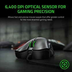Razer Deathadder Essential Optik Kablolu Siyah Oyuncu Mouse - Thumbnail