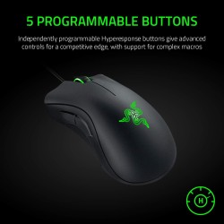 Razer Deathadder Essential Optik Kablolu Siyah Oyuncu Mouse - Thumbnail
