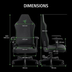 Razer Iskur V2 X Oyuncu Koltuğu Siyah Ergonomik Tasarım RZ38-05310100-R3G1 - Thumbnail