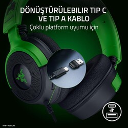 Razer Kraken V4 X Minecraft Edition Kablolu Oyuncu Kulaklığı RZ04-05180200-R3M1 - Thumbnail