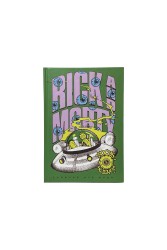 Rick and Morty Focus On Science Sert Kapak Çizgili Defter - Thumbnail