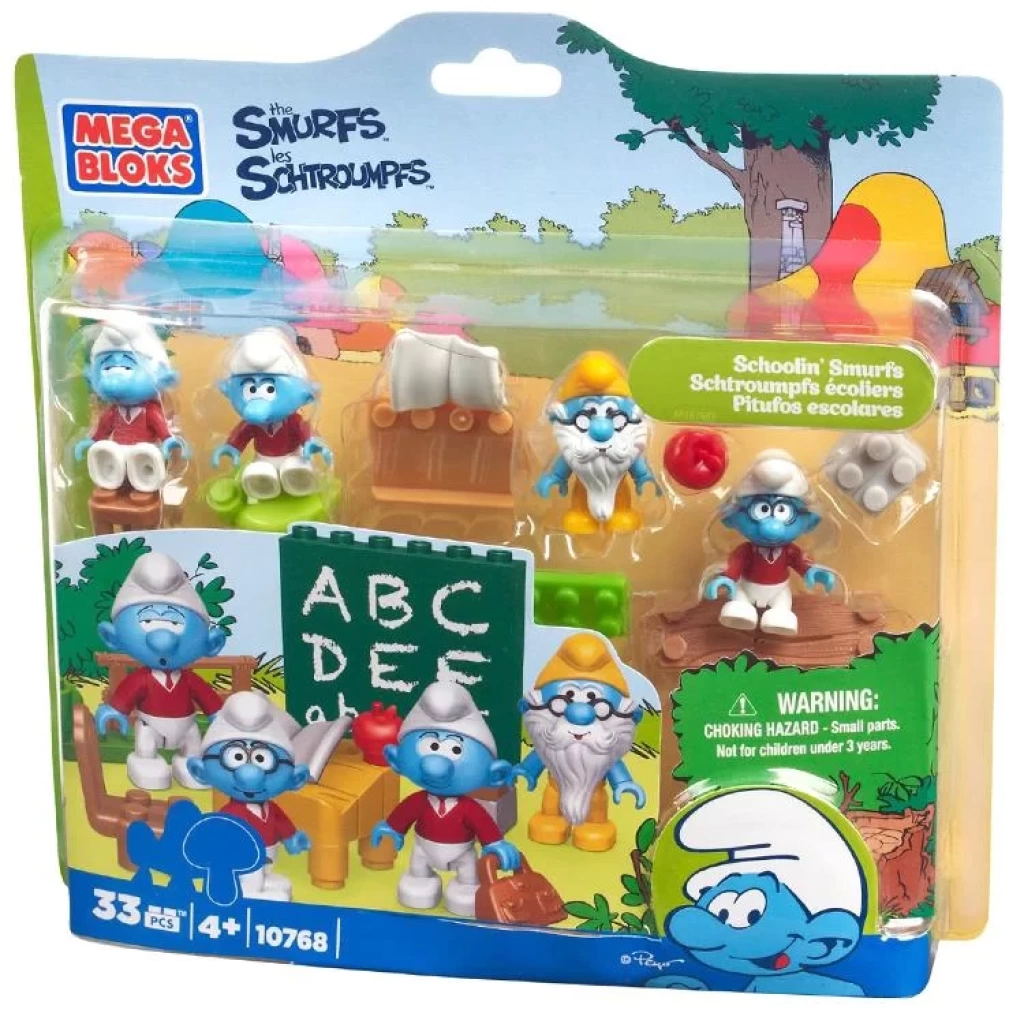 Jakks - Smurfs The Lost Village 4lü Figür Seti Şirinler Okulda