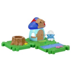 Jakks - Smurfs The Lost Village Mikro Figür Oyun Seti Hefty Smurf