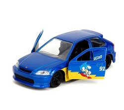 Jada Toys Sonic the Hedhehog 1997 Honda Civic Type-R Model Araç - Thumbnail