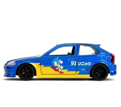 Jada Toys Sonic the Hedhehog 1997 Honda Civic Type-R Model Araç - Thumbnail