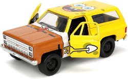 Jada Toys Sponge Bob Squarepants 1980 Chevy K5 Blazer 1 32 - Thumbnail