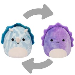Squishmallows - SQUISHMALLOWS FLIP A MALLOWS 13 CM PELUS PINK DINO AND BLUE TRICERATOPS