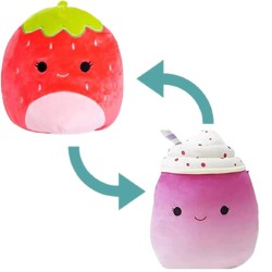 Squishmallows - SQUISHMALLOWS FLIP A MALLOWS 13 CM PELUS STRAWBERRY AND STRAWBERRY MILK