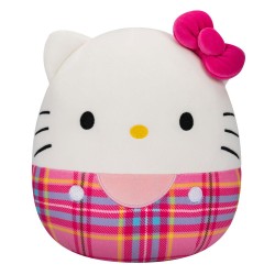 Squishmallows - SQUISHMALLOWS HELLO KITTY 20 CM PINK PLAID