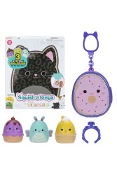 Squishmallows Squish a Longs 3 Figür ve Yüzük Çantalı Sürpriz Paket Seri 2
