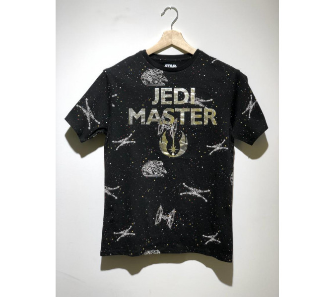 Star Wars Jedi Master Siyah T-Shirt Large