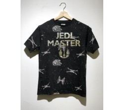 Star Wars Jedi Master Siyah T-Shirt Small - Thumbnail