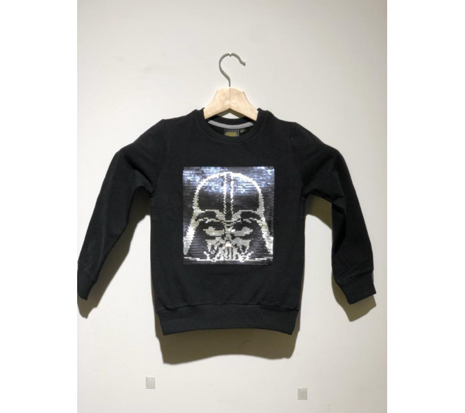 Star Wars Reversable Sequins Siyah Çocuk Sweatshirt 11-12 Yaş