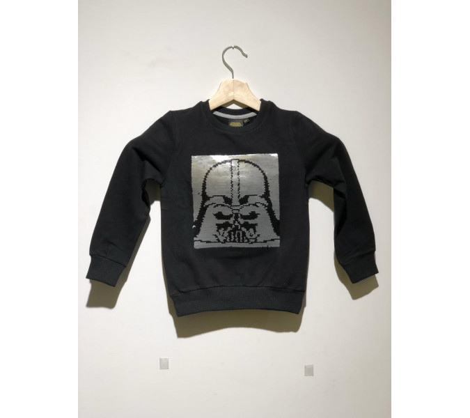 Star Wars Reversable Sequins Siyah Çocuk Sweatshirt 7-8 Yaş
