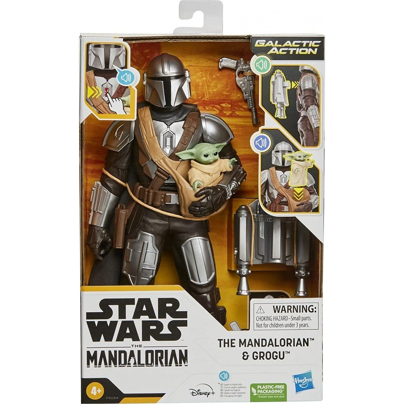 HASBRO STAR WARS MANDALORIAN AND GROGU FIGURE - Thumbnail