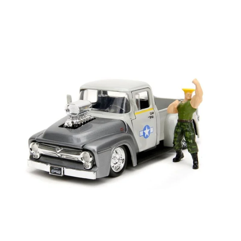 Jada Toys Street Fighter 1956 Ford Pickup 1 24 and Guile - Thumbnail