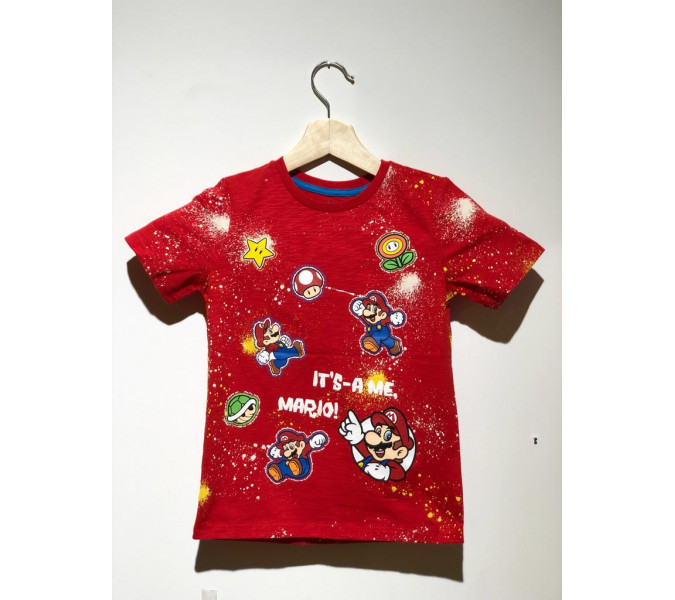 Super Mario Universe Kırmızı Çocuk T-Shirt 3 yaş