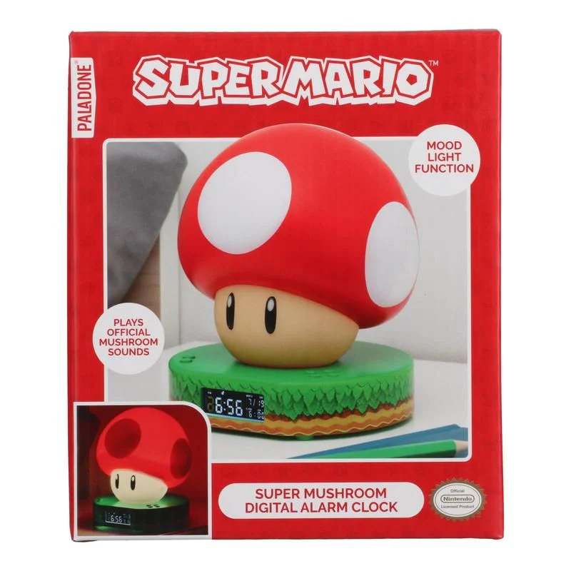 Paladone Super Mushroom Digital Alarm Clock - Thumbnail