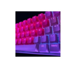Tai Hao Cherry MX Switches 42Key Rubberized Gaming Keycaps Neon Pink - Thumbnail
