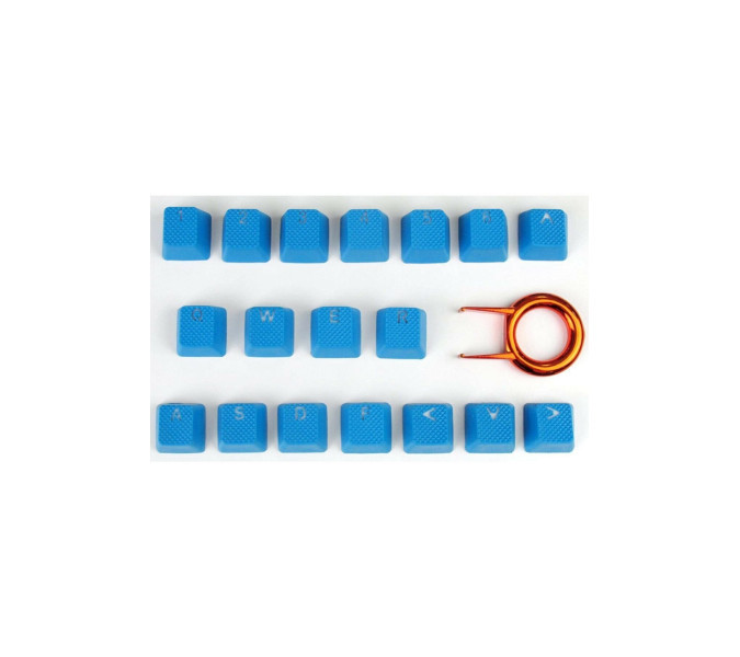 Tai Hao Rubber Gaming Aydınlatmalı Keycaps Set 18 Keys Double-Shot Neon Mavi