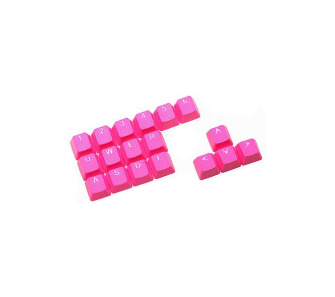 Tai Hao Rubber Gaming Aydınlatmalı Keycaps Set 18 Keys Double-Shot Neon Pembe