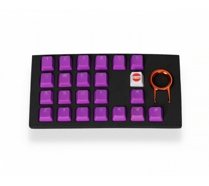 Tai Hao Rubber Gaming Aydınlatmalı Keycaps Set 22 Keys Double-Shot Purple Mystery