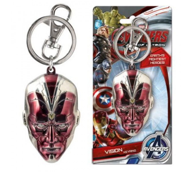 TEX Marvel Vision Face Metal Keychain
