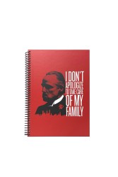 The Godfather My Family Spiralli Sert Kapak Kareli Defter - Thumbnail