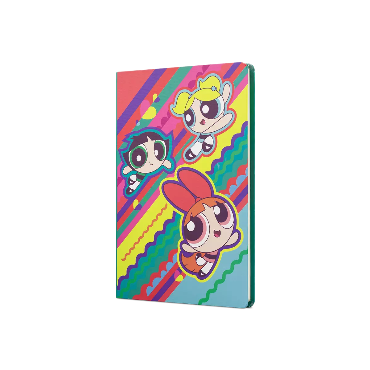 The Powerpuff Girls Sert Kapak Butik Defter Yeşil - Thumbnail