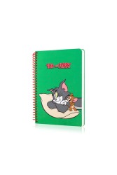 Tom and Jerry Yeşil Butik Defter - Thumbnail