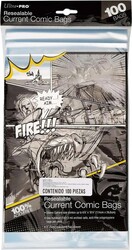 Ultra Pro - Ultra Pro Current Comic Bags 17.4 Cm X 26.60 Cm 100'lü Koruyucu