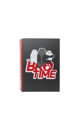 We Bare Bears Bro Time Spiralli Sert Kapak Kareli Defter - Thumbnail