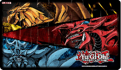 KONAMI - YUGIOH TRADING CARD GAME SLIFER OBELISK AND RA GAME MAT