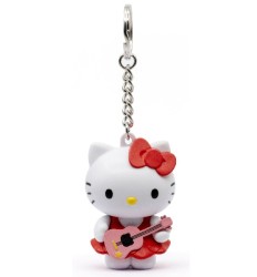 Yume Toys - Yume Toys Pocket Hero Hello Kitty and Friends Anahtarlık Hello Kitty with Guitar